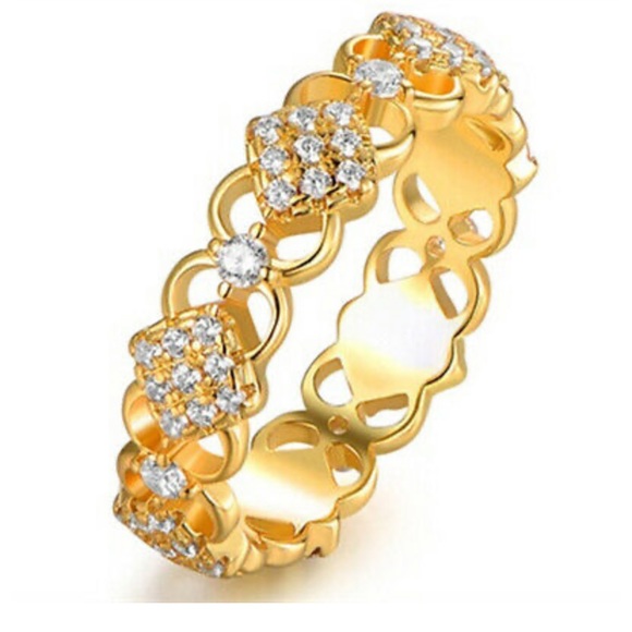 New 18k gold plated Diamond Ring - Picture 2 of 4